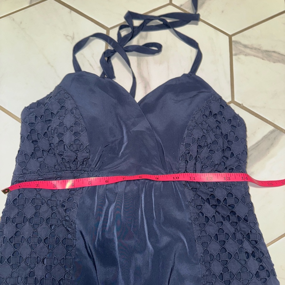 Athleta Eyelet Marbella Dress Navy Size‎ Small EUC - Picture 8 of 8